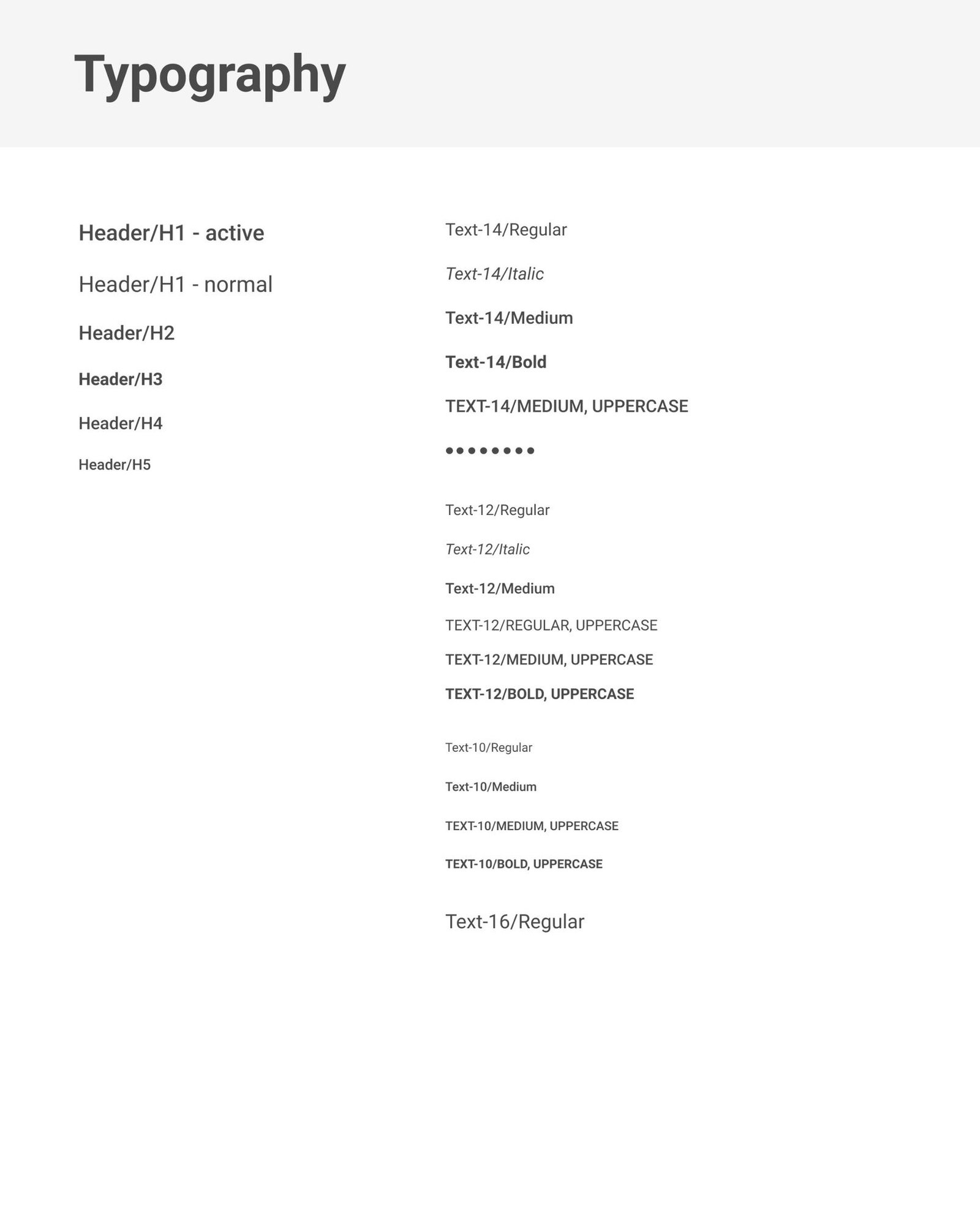 Typography scale