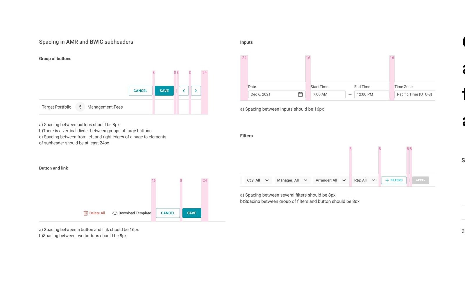 Spacing documentation